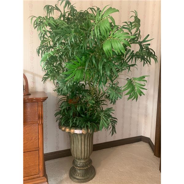 Large Artificial Plant With Ornate Planter 65" Tall