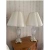 Image 1 : Two Glass Showhome Style Lamps 30" Tall Each