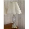 Image 2 : Two Glass Showhome Style Lamps 30" Tall Each