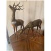 Image 1 : Metal Deer and Doe Statues 22" Tall X 20" Long