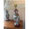 Image 3 : Two Painted Ceramic Lamps 30" Tall Each