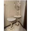 Image 1 : Vintage Marble Tables One With Lamps 64" Tall No Shade