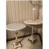 Image 4 : Vintage Marble Tables One With Lamps 64" Tall No Shade