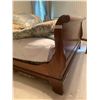 Image 2 : Complete Sleigh Bed With Bedding, Mattress and Box Spring 64" Wide X 92" Long X 37" Tall