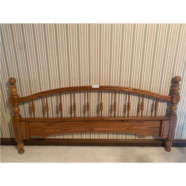 Wooden Bed Frame Head Board and Foot Board Plus Hardware 12" Wide X 62" Long X 50" Tall