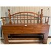 Image 2 : Wooden Bed Frame Head Board and Foot Board Plus Hardware 12" Wide X 62" Long X 50" Tall