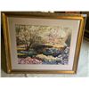 Image 1 : Pond With Trees and Flowers Theme Unknown Artist 43" Wide X 36" Tall