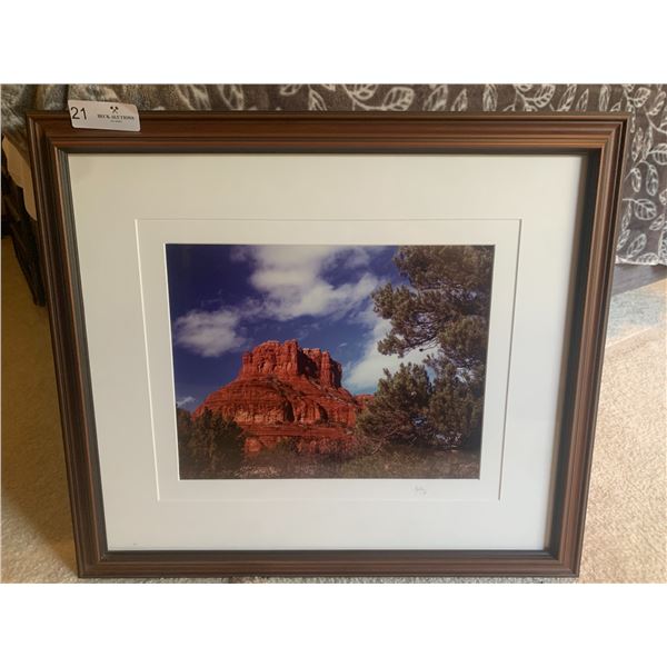 Signed Photo of Rock Formation 24" Wide X 21" Tall Yeates Artist