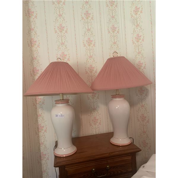 Two Showhome Lamps 28" Tall Each