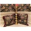 Image 1 : Pedestal Candle Stand 30" Plus Accent Pillows Lot