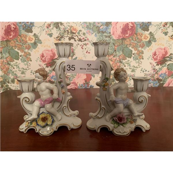 Unterweissbach Two Collectible Candle Holders
