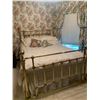 Image 1 : Brass Bed Frame With Bedding and Bed