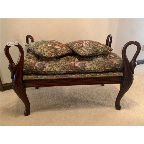 Swan Leg Bench 38" Long X 21" Wide X 26" Tall
