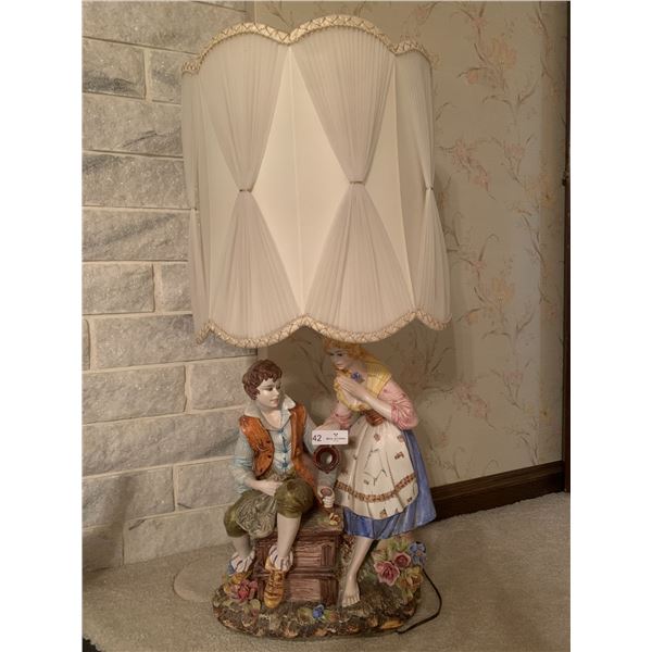 Very Ornate Italian Lamp 40" Tall