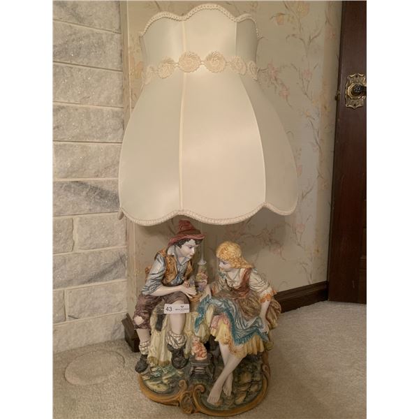 Very Ornate Italian Lamp 40" Tall