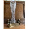 Image 4 : Cherub Crystal Vase on Metal Stand 20" Tall