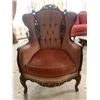 Image 2 : Wing Back Chair With Ornate Design 42" Tall