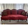 Image 1 : Couch 85" Long Love Seat and Ottoman Lot