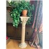 Image 1 : Artificial Plant With Roman Column Pedestal Stand 61" Tall Total