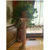 Image 2 : Artificial Plant With Roman Column Pedestal Stand 61" Tall Total