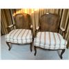 Image 1 : Pair of Parlor Chairs With Wicker Style Backs 37" Tall