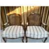 Image 4 : Pair of Parlor Chairs With Wicker Style Backs 37" Tall