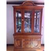 Image 1 : Quality China Cabinet With Hutch Beveled Glass 92" X 53" X 16" Deep Contents Not Included