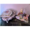 Image 2 : Canary Bird Ornament (Looks Repaired) Plus Ornate Dish Lot