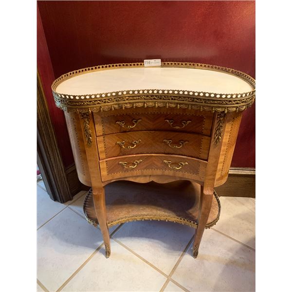 Vintage Side Table 25" Long X 14" Wide X 16" Tall