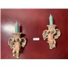 Image 3 : Two Angels Wall Sconce Candle Holders and One Picture Lot