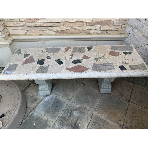 Stone Outdoor Bench 57" Long X 20" Wide X 19" Tall Very Heavy