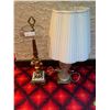 Image 2 : Vintage Brass Color Lamp and Ashtray Lot
