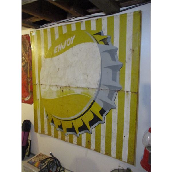 Enjoy Pepsi-Cola tin sign - 60" x 60"