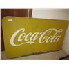 Coca-Cola yellow tin sign - 60" x 35"