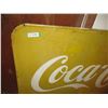 Image 2 : Coca-Cola yellow tin sign - 60" x 35"