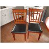 Image 6 : Wood table with 4 chairs + leaf - 60x32
