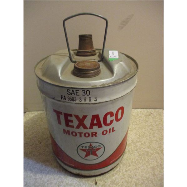 Texaco motor oil pail