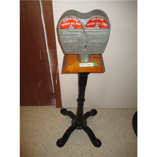 Parking meter (double head) on stand - 34" tall