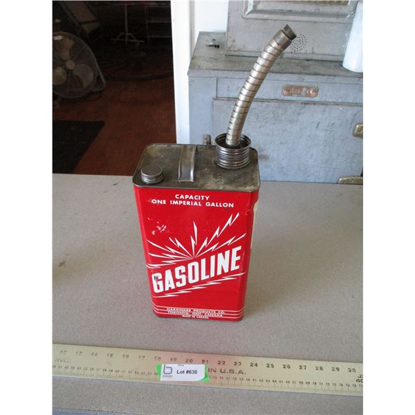 One Gallon Gasoline Tin