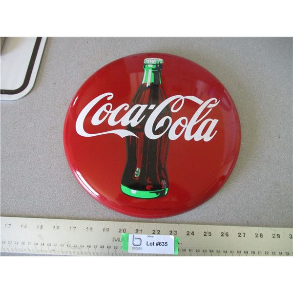 1990 Coca-cola button 12" round