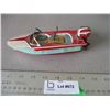 Image 1 : Tin Speedo Boat - wind up (working) - 8" long