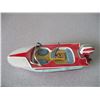 Image 2 : Tin Speedo Boat - wind up (working) - 8" long