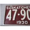 Image 2 : 1930 Saskatchewan License Plate