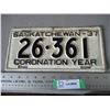Image 1 : 1937 Saskatchewan License Plate