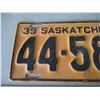 Image 2 : 1939 Saskatchewan License Plate