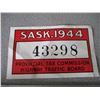 Image 2 : 1944 (sticker plate) Saskatchewan License Plate