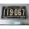 Image 1 : 1952 Saskatchewan License Plate