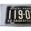 Image 2 : 1952 Saskatchewan License Plate
