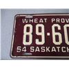 Image 2 : 1954 Saskatchewan License Plate