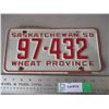 Image 1 : 1958 Saskatchewan License Plate